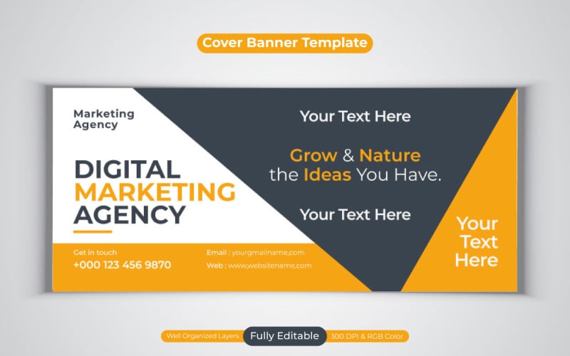 Creative Idea Professional Digital Marketing Agency Vector Design For Social Media Post
