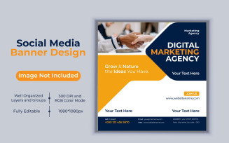 Creative New Digital Marketing Agency Banner Template Design For Social Media Post