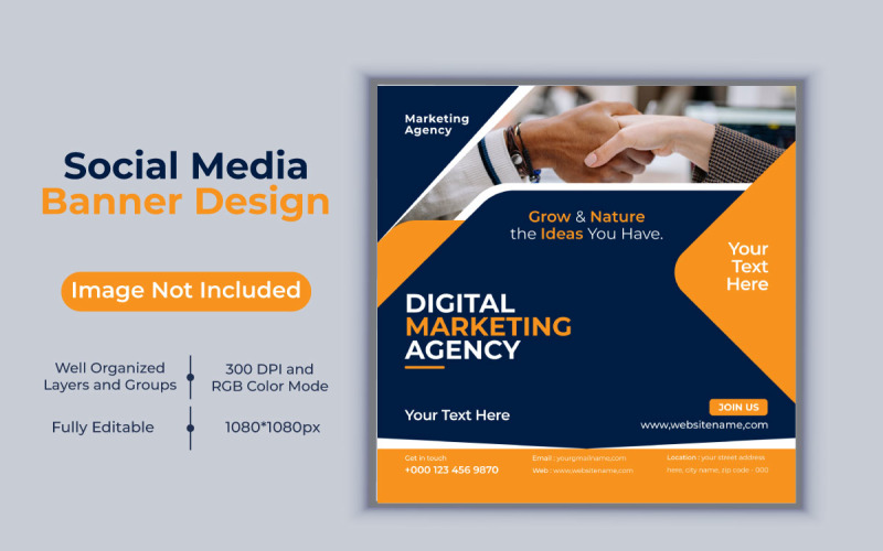Creative New Digital Marketing Agency Template Social Media Post And Banner