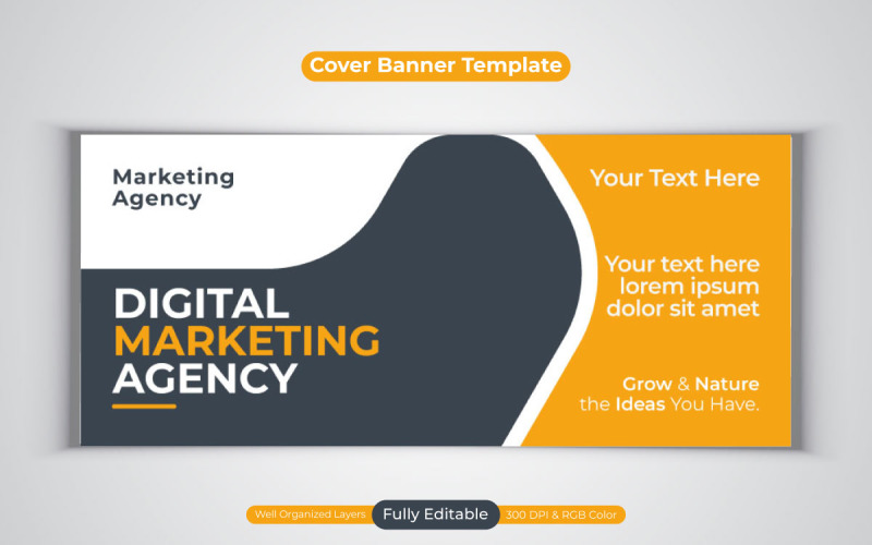 Digital Marketing Agency Facebook Cover Business Banner Design Template Social Media