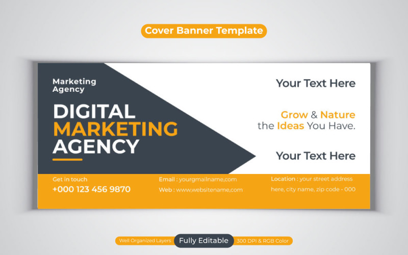 New Creative Idea Digital Marketing Agency Design For Facebook Cover Banner Social Media