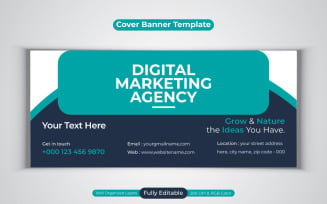 Digital Marketing Agency Social Media Banner Design For Facebook Cover Template