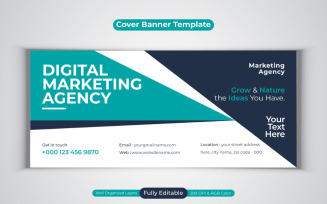 New Digital Marketing Agency Social Media Banner For Facebook Cover Design