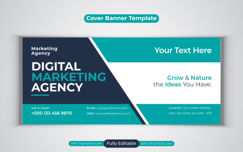 Professional Corporate Digital Marketing Agency Facebook Cover Banner Social Media