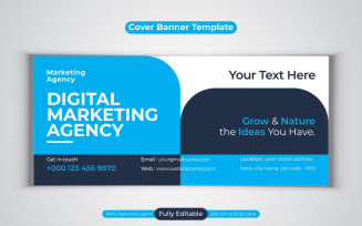 Professional Digital Marketing Agency For Facebook Cover Banner Template
