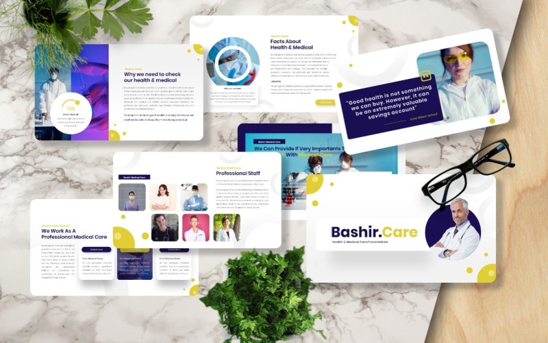 Bashir - Medical Care Powerpoint Template PowerPoint Template