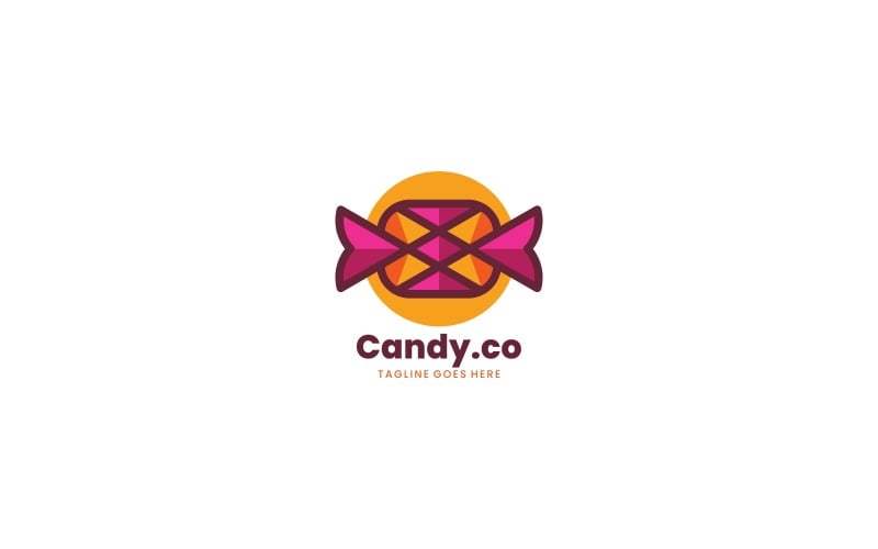 Candy Simple Masccot Logo Logo Template