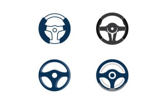 Car steering wheel logo illustration vector V10