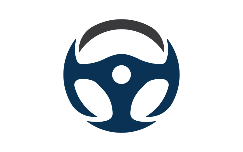 Car steering wheel logo illustration vector V1 Logo Template
