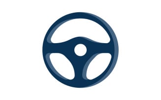 Car steering wheel logo illustration vector V2