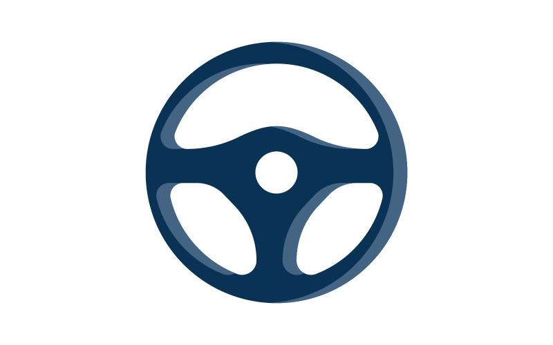 Car steering wheel logo illustration vector V2 Logo Template