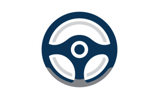 Car steering wheel logo illustration vector V5