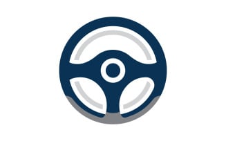 Car steering wheel logo illustration vector V5