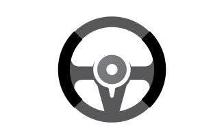 Car steering wheel logo illustration vector V6