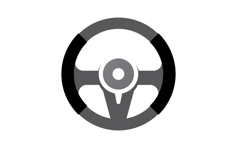 Car steering wheel logo illustration vector V6 Logo Template