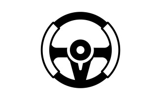 Car steering wheel logo illustration vector V7