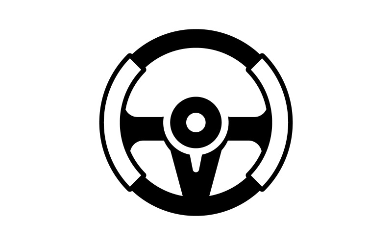 Car steering wheel logo illustration vector V7 Logo Template
