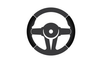 Car steering wheel logo illustration vector V8