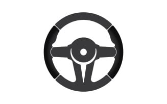 Car steering wheel logo illustration vector V8