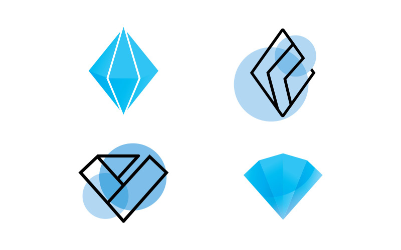 Diamond logo vector template V13 Logo Template