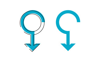 Gender symbol logo of sex and equality of males and females vector illustration V1