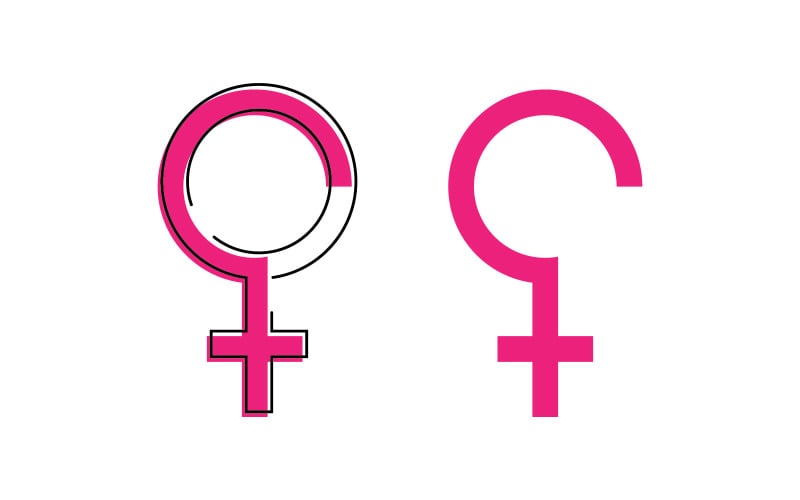 Gender symbol logo of sex and equality of males and females vector illustration V2 Logo Template