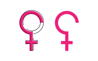 Gender symbol logo of sex and equality of males and females vector illustration V2