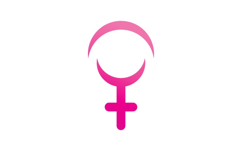Gender symbol logo of sex and equality of males and females vector illustration V6 Logo Template