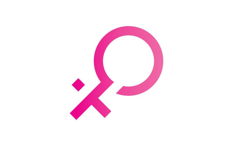 Gender symbol logo of sex and equality of males and females vector illustration V8 Logo Template