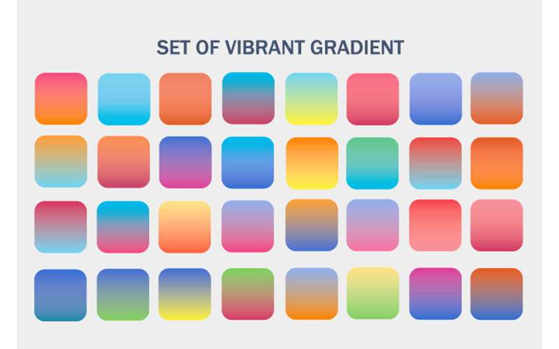Gradient Set Background (flat design) Illustration