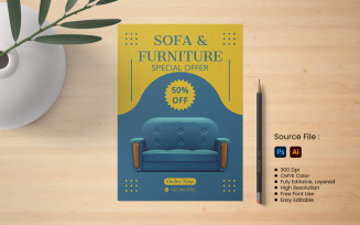 Sofa and Furniture Flyer Template