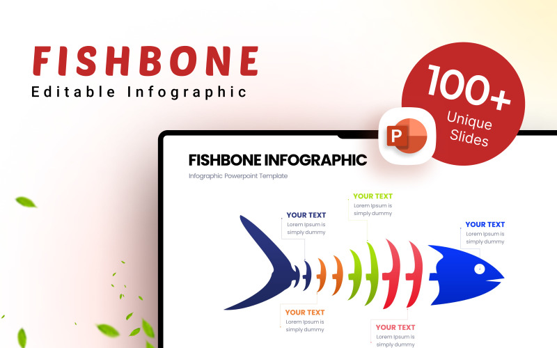 Fishbone Infographic Presentation Template PowerPoint Template