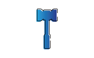 Hammer logo vector illustration design V3