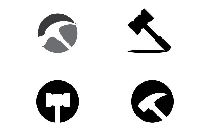 Hammer logo vector illustration design V9 Logo Template