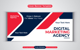 New Professional Digital Marketing Agency Business Banner Template Design For Facebook Cover