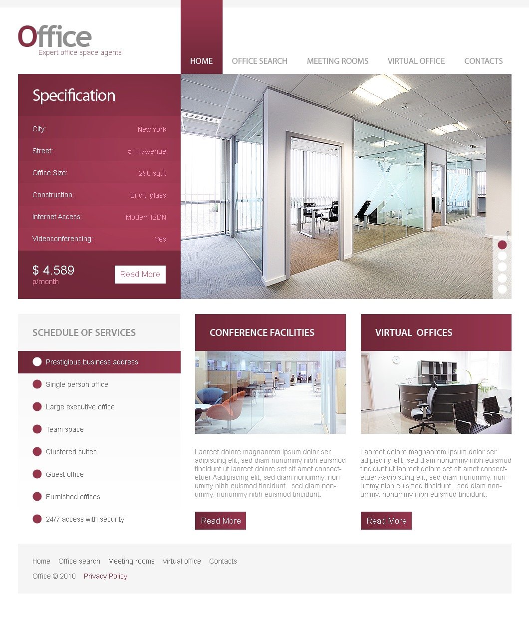 Office Website Template #31062