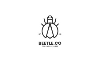 Beetle Line Art Logo Template 2
