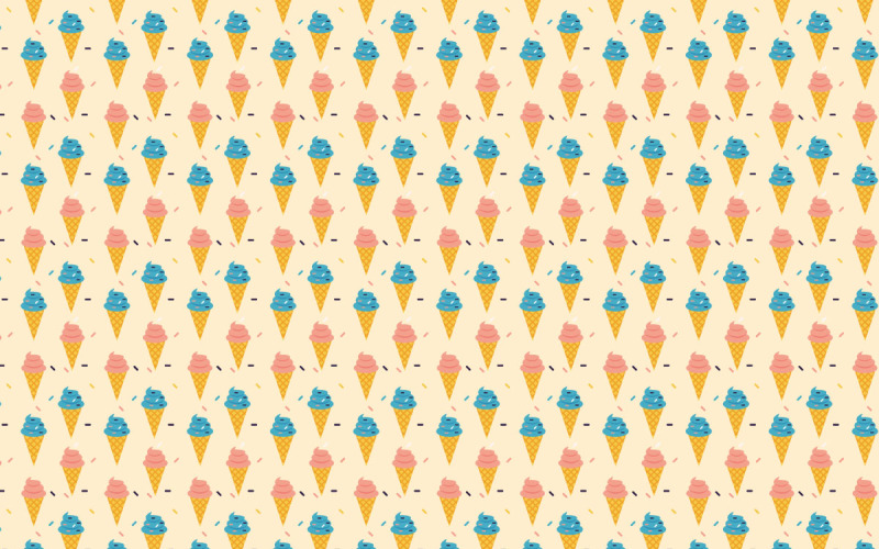 Ice cream endless pattern background Pattern