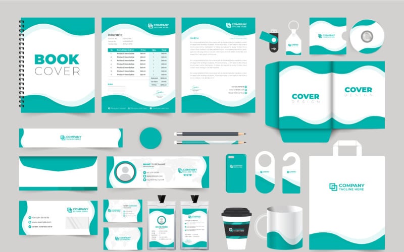 Office stationery template collection Corporate Identity