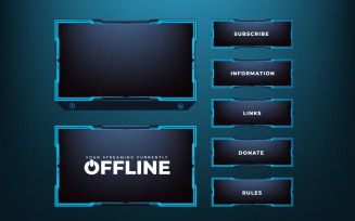 Online screen panel border design vector