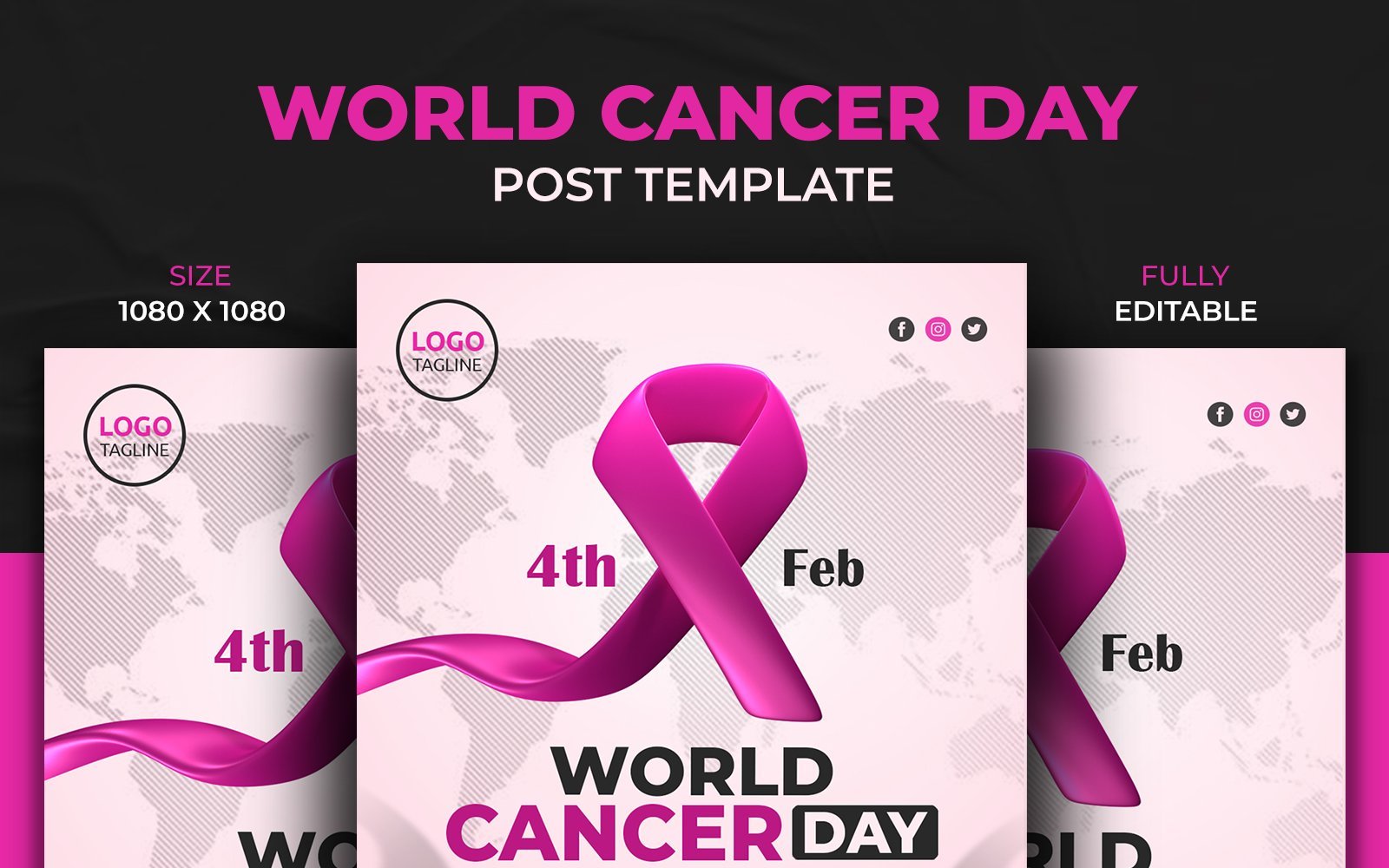 Template #310192 Cancer Day Webdesign Template - Logo template Preview