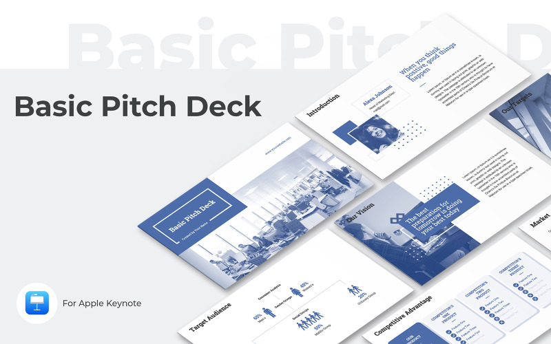 Basic Pitch Deck Keynote Presentation Template Keynote Template