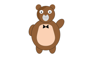 Brown Bear Character Illustration Vector