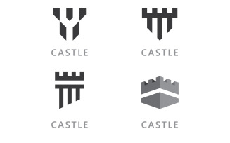 Castle vector Logo icon Template vector Design V5