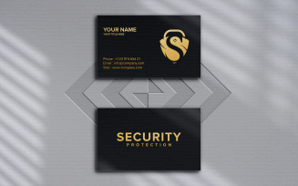 Luxury Modern Business Card Mockup and Gold Effect Logo Presentation