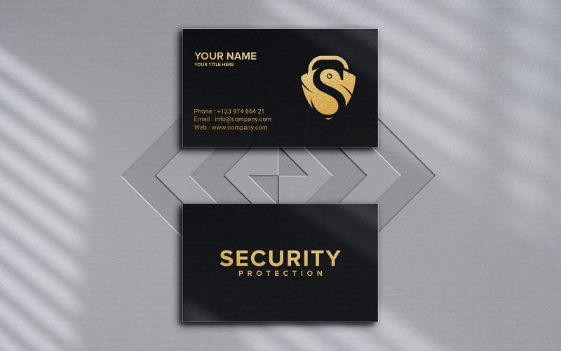 Luxury Modern Business Card Mockup and Gold Effect Logo Presentation Product Mockup