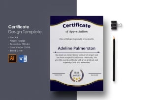 Minimal Certificate of Appreciation Printable Template