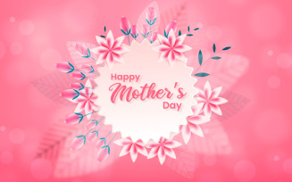 Mothers day greeting card design with floral design