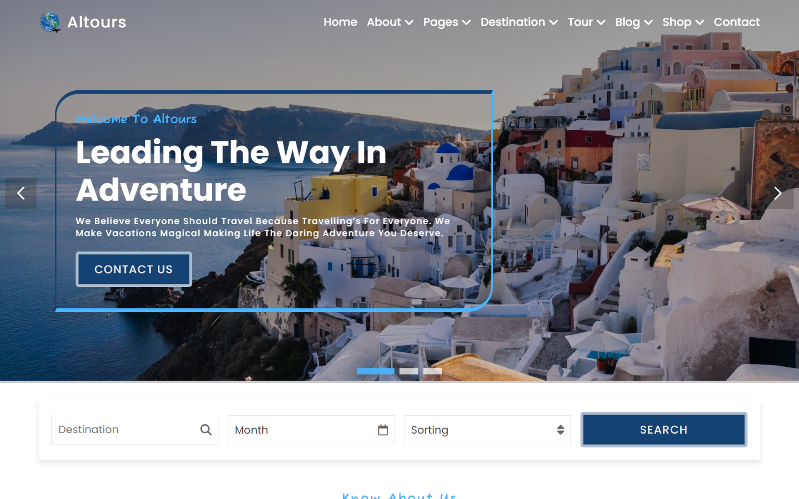 Altours - Travel Agency HTML5 Website Template