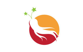 Ginseng Vector illustration. Ginseng root logo symbol V2
